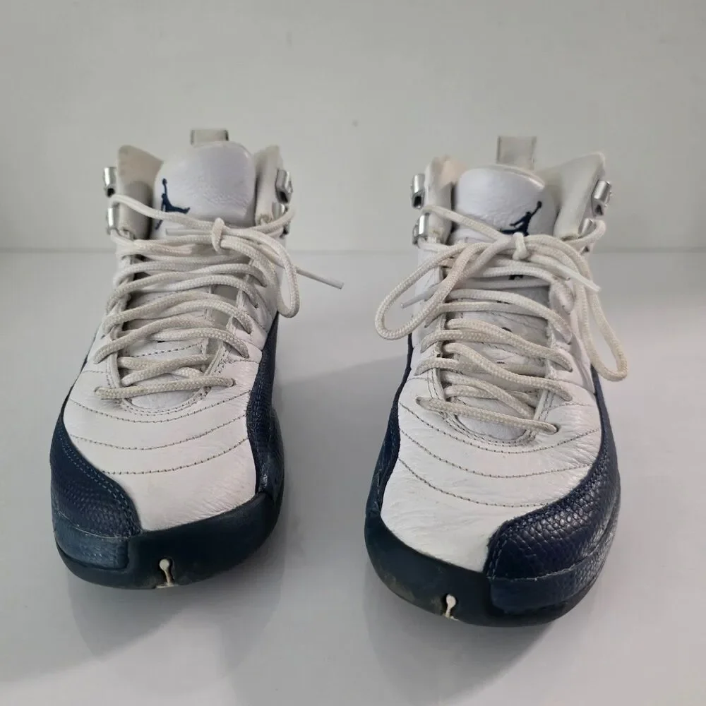 Jordan 12 Retro French Blue 2016 Kids Sneakers 153265-114 White Blue Size 4Y